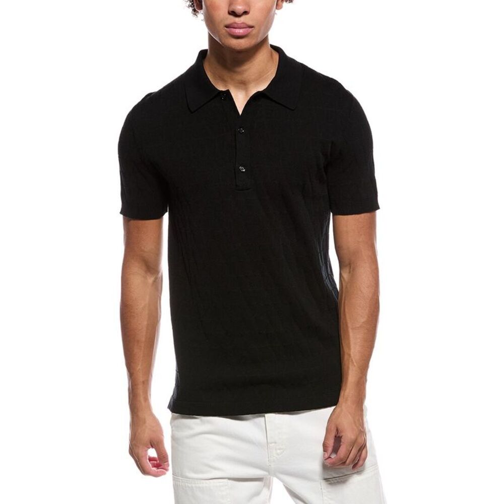 Valentino Mens  Polo Shirt, Black